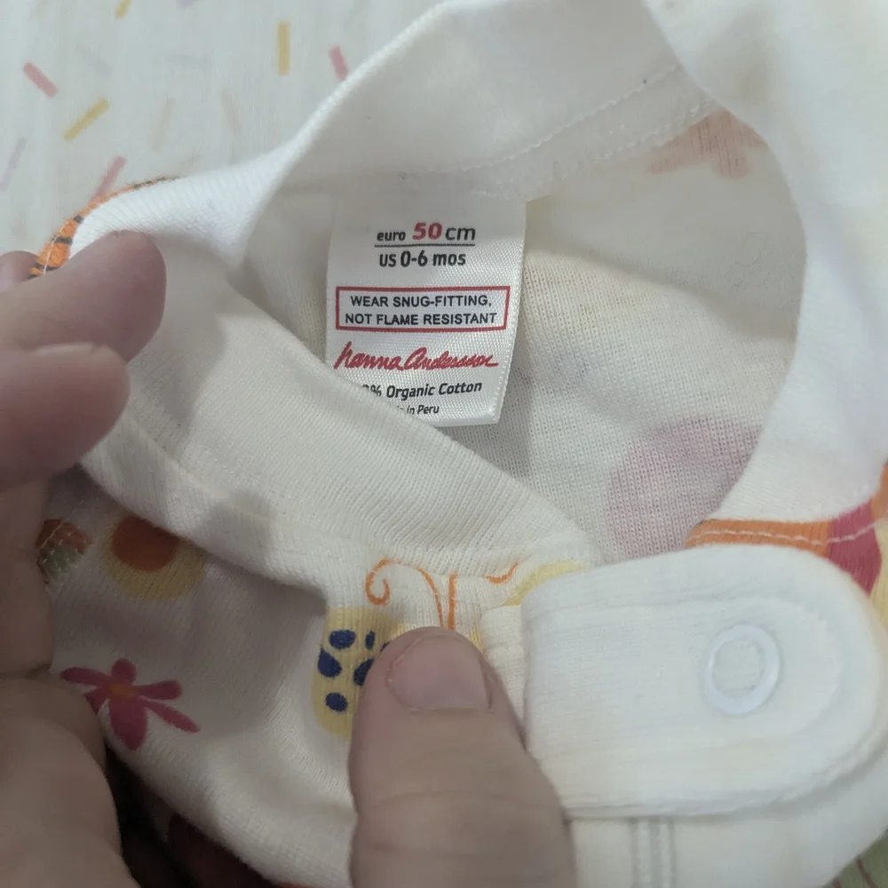 Hanna Andersson Butterfly Print Kids Onesie - Picture 3 of 3